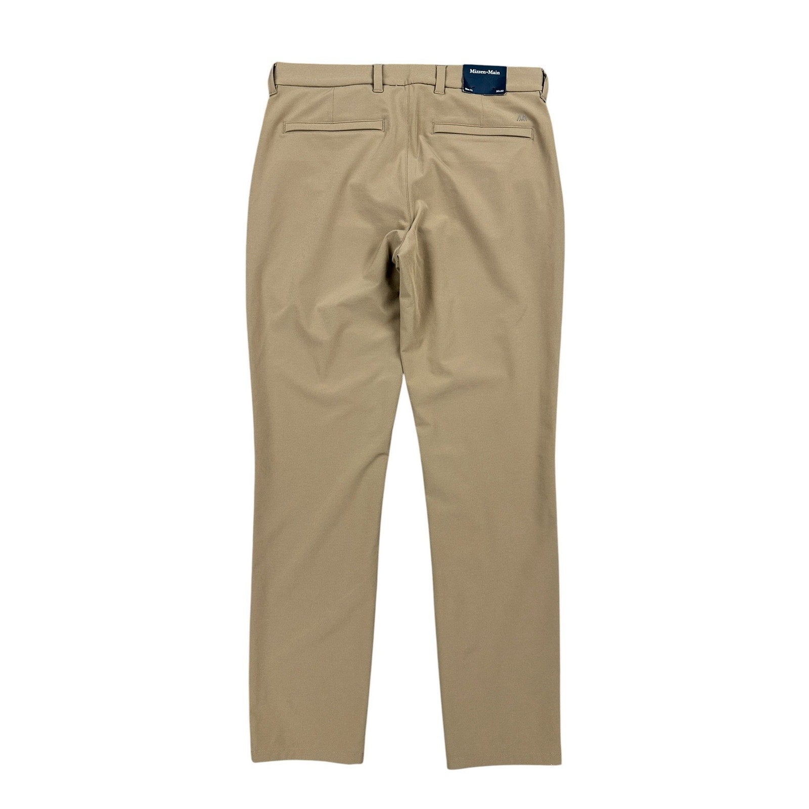 Mizzen+Main Helmsman Performance Slim Fit Chino Pants in Mocha — Size 30x30