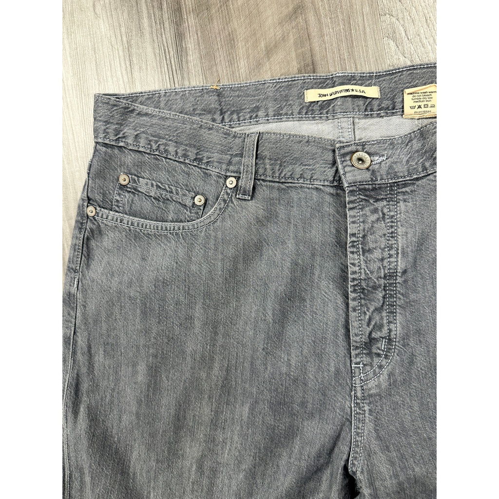 John Varvatos Star USA Authentic Fit Straight Leg Jean in Gray Wash — 36x30