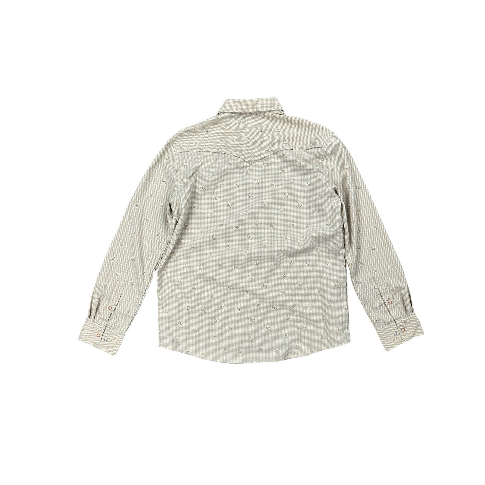 Howler Bros. H Bar B Tech Supernova Stripe Long Sleeve Snap Button in Leche — Size Medium // Preowned
