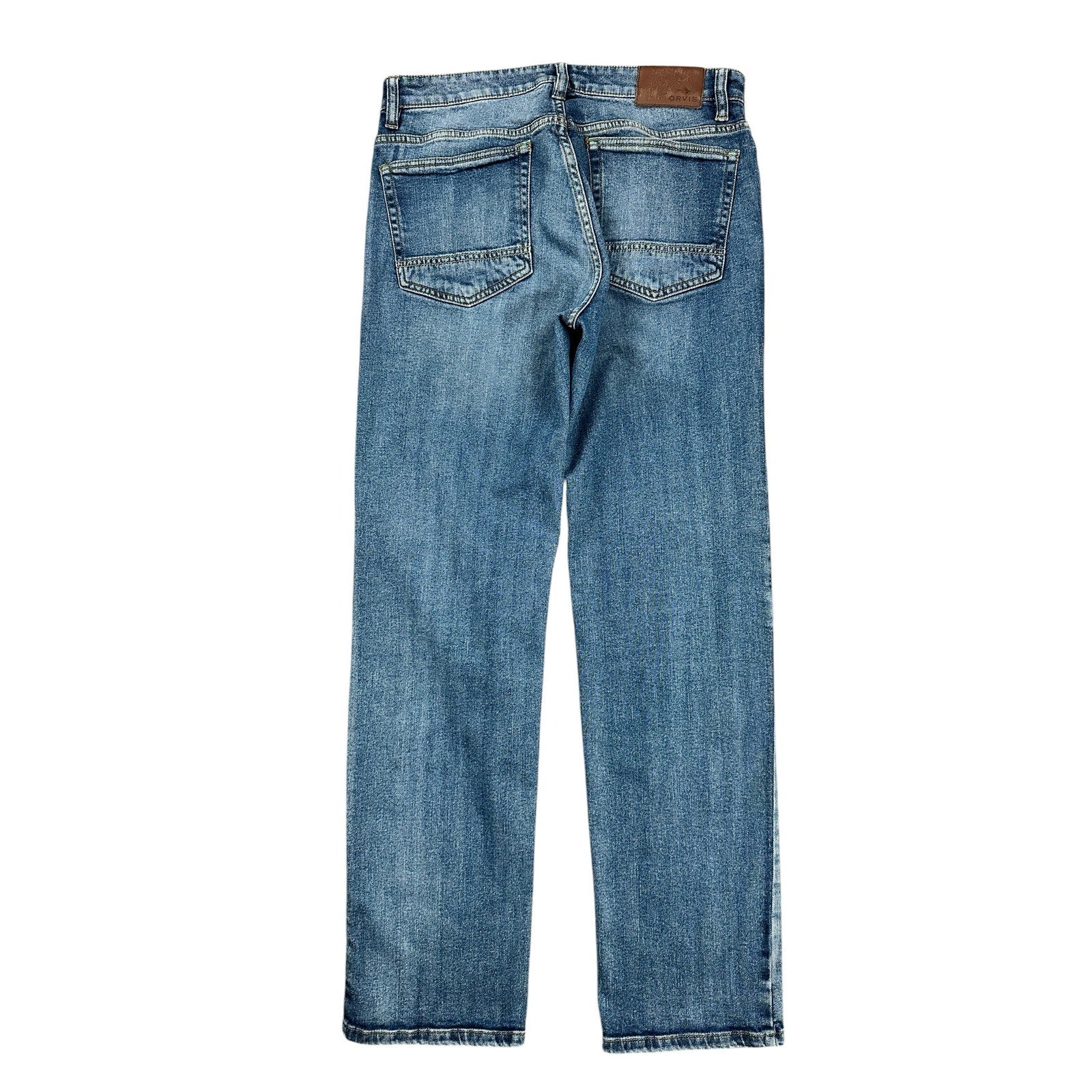 Orvis Five Pocket Straight Leg Stretch Jean in Blue — Size 32x32 // Preowned