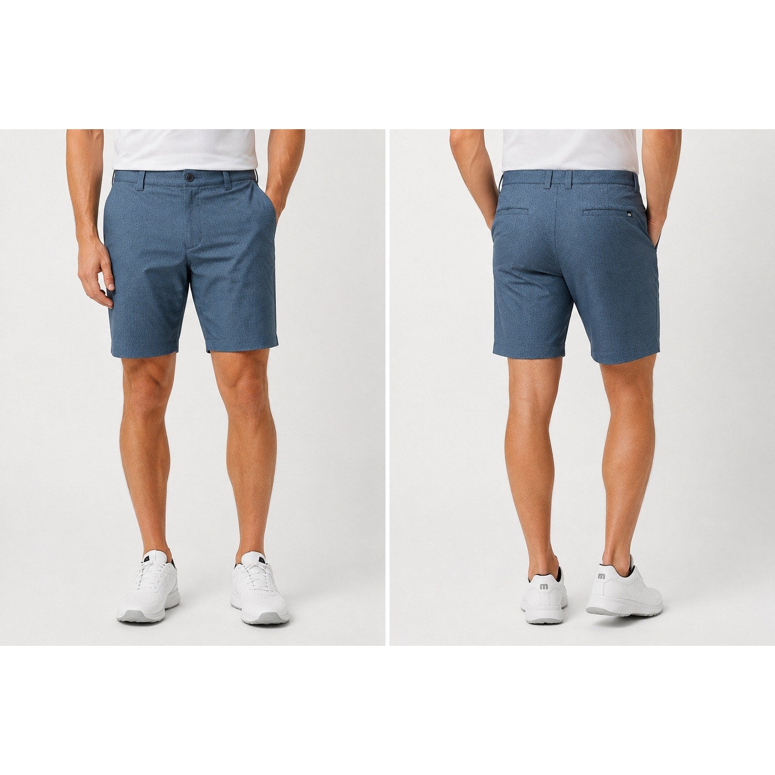 TravisMathew No Map Needed Golf Shorts in Dark Slate Blue, Black — Size 33 // Preowned