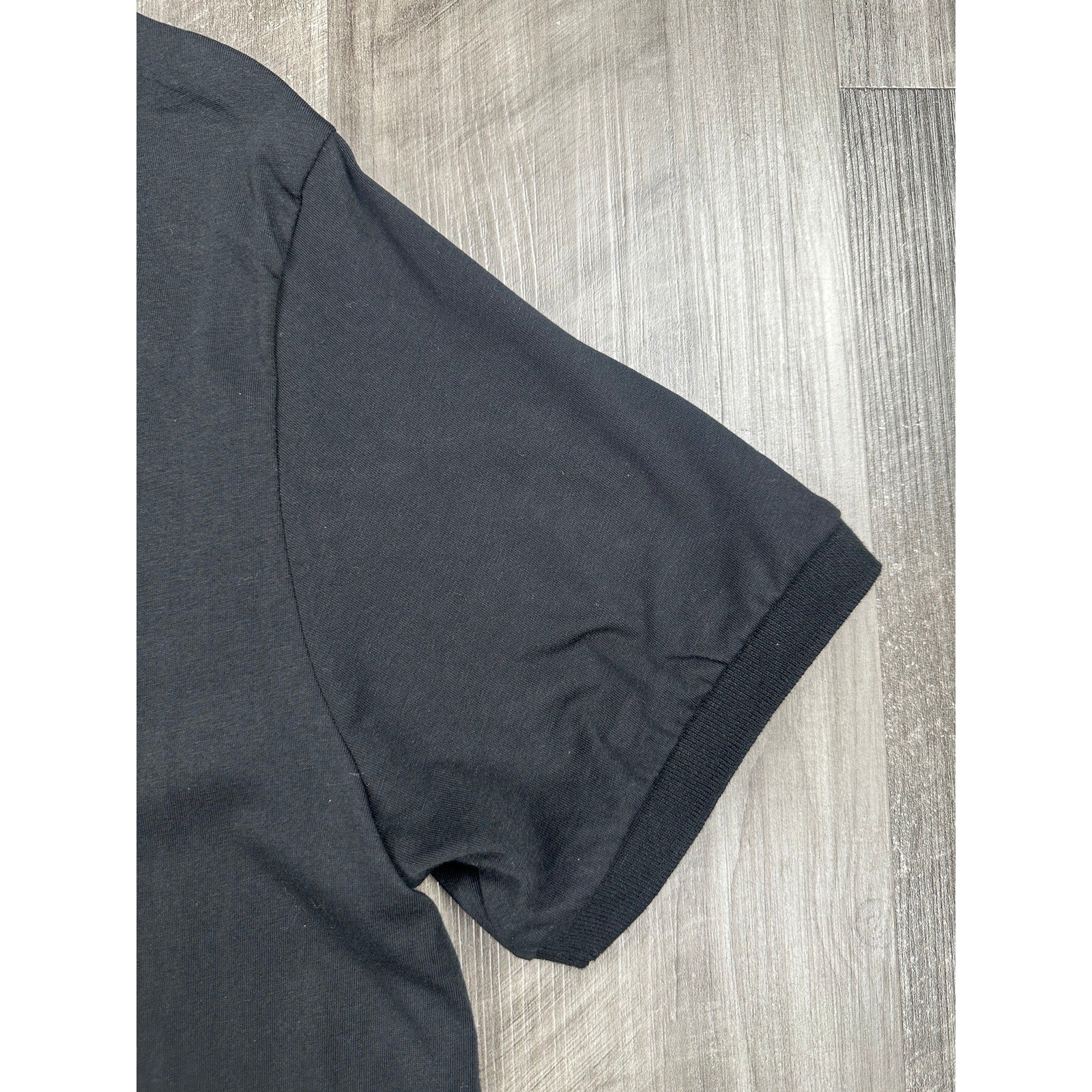 Emporio Armani EA7 Core Shield Collection Cotton Jersey Polo Shirt in Black — Size Large