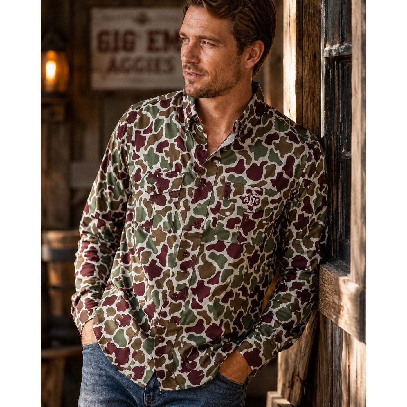 Texas A&M Aggies Amigo Provisions Camo Vented Performance Shirt - Men's Medium