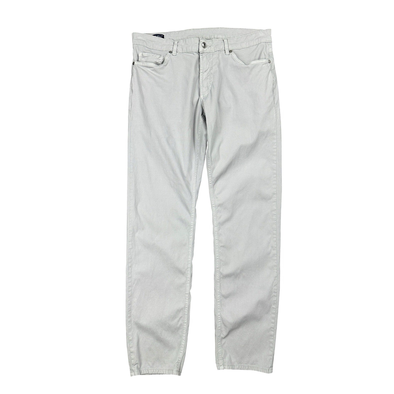 Peter Millar Wayfare 5 Pocket Trouser Pants in Light Stone Grey — Size 34x32 // Preowned