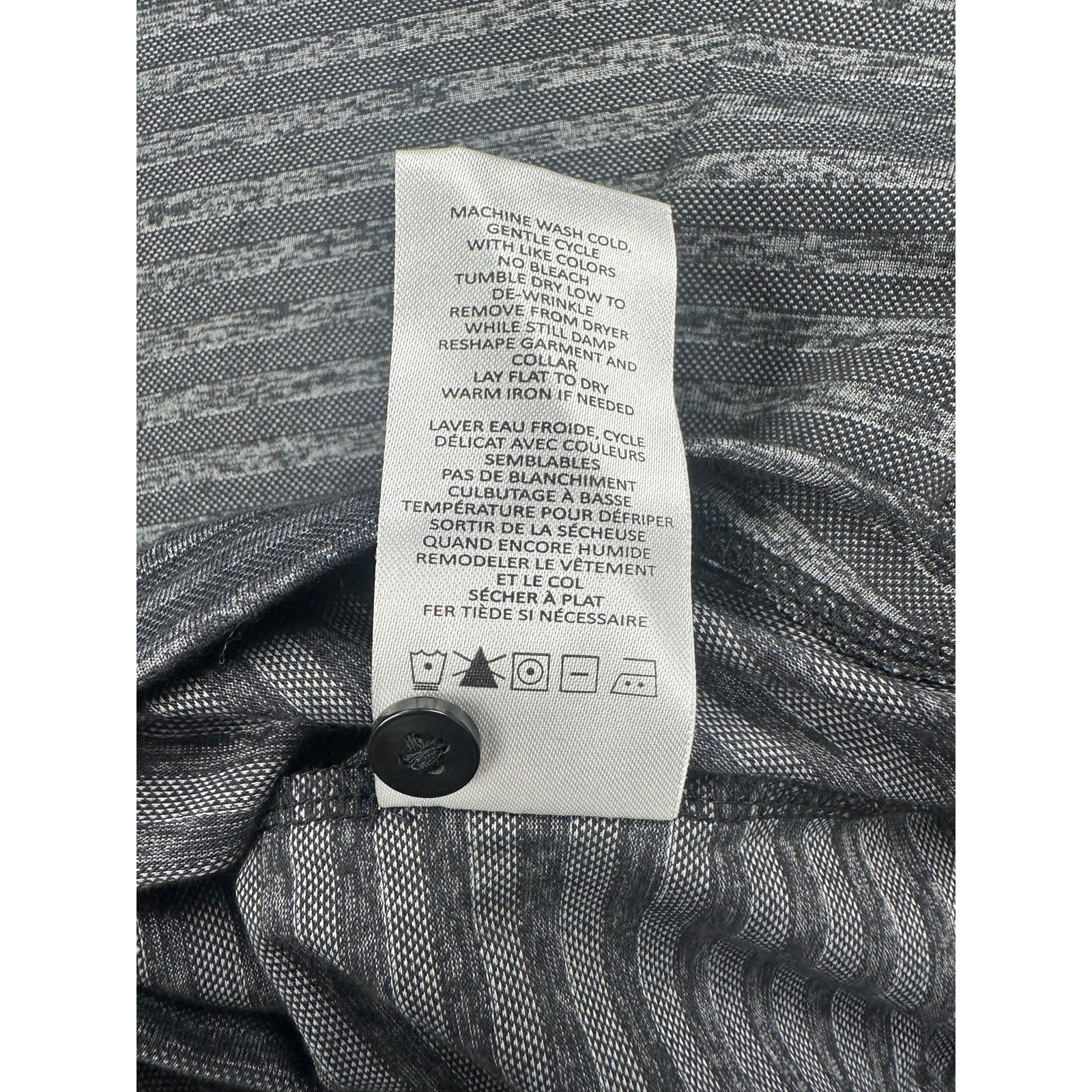 Robert Barakett Ranger Short Sleeve Knit Shirt in Black, Gray — Size Large