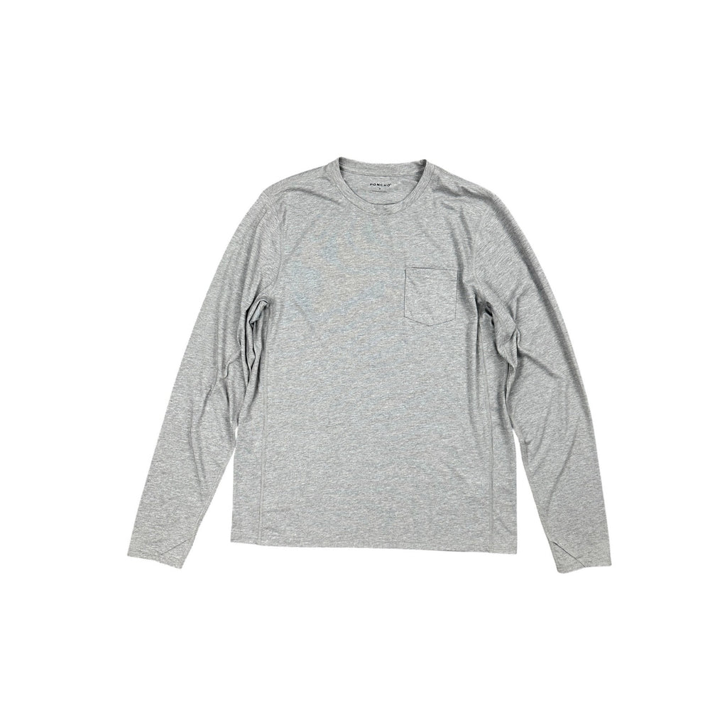 Poncho Poly Cotton Performance Long Sleeve Crew Tee — Size Medium // Preowned