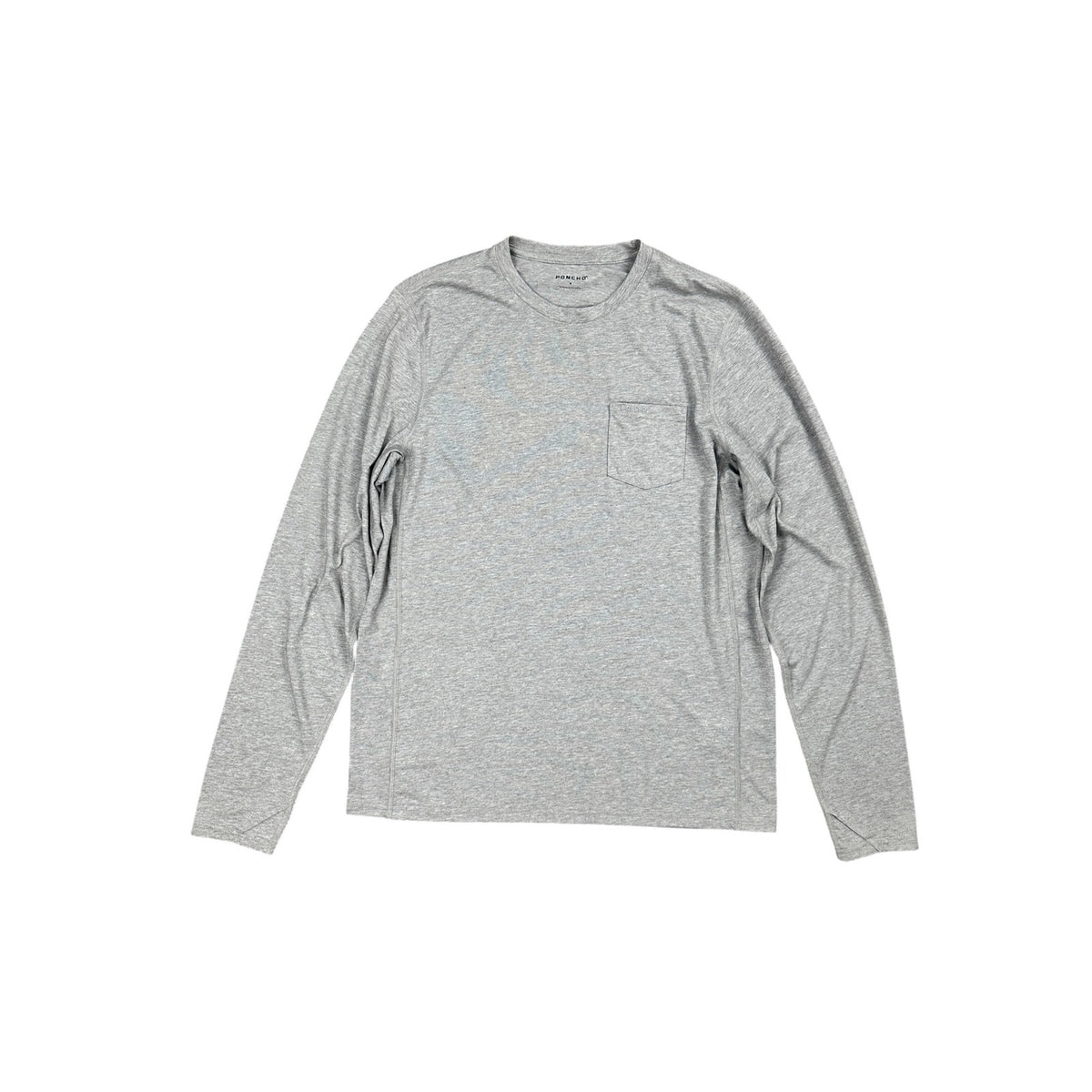 Poncho Poly Cotton Performance Long Sleeve Crew Tee — Size Medium // Preowned