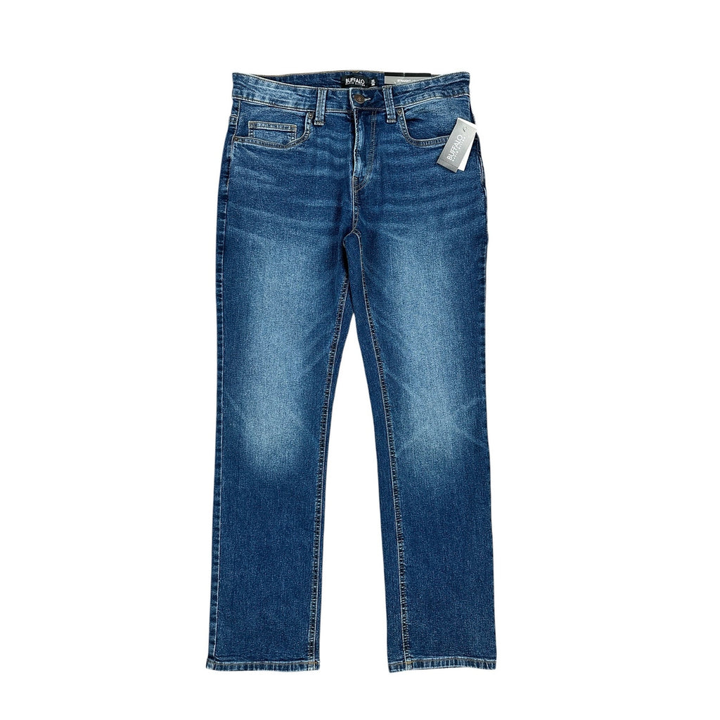 Buffalo David Bitton Straight Six Stretch Jeans in Indigo Sanded — Size 32x30