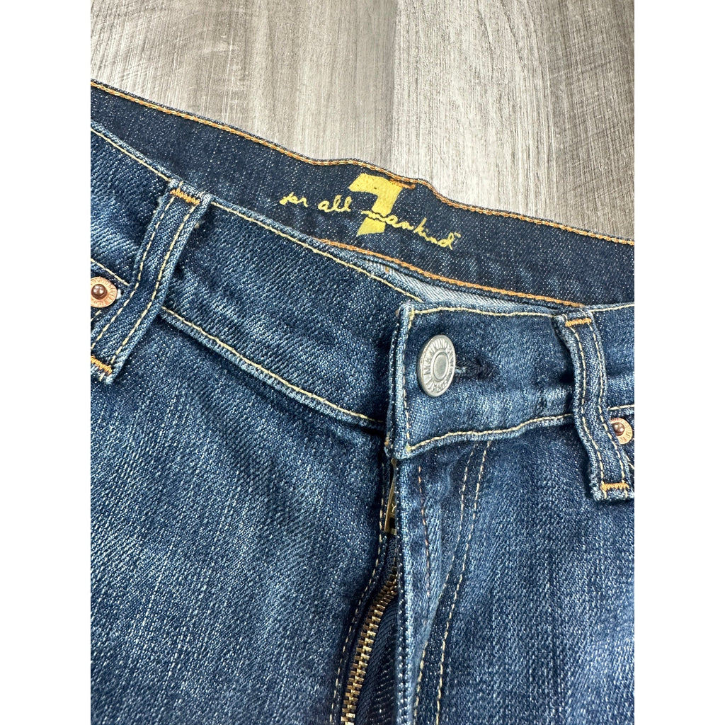 7 For All Mankind Bootcut Jean Made in USA in Blue — Size 32 // Preowned