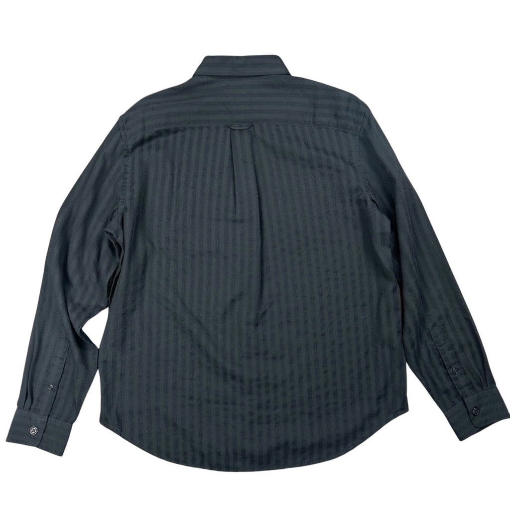 Todd Snyder Jacquard Two Pocket Point Collar Black Long Sleeve Button Down - Med