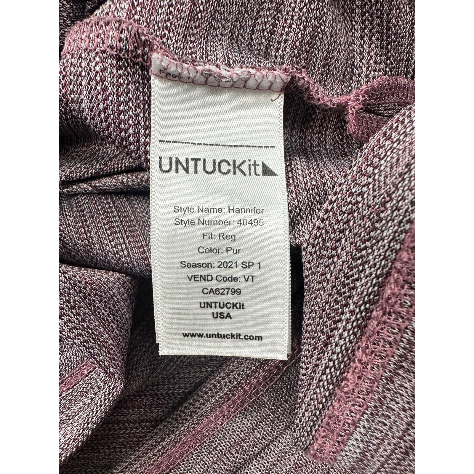 UNTUCKit Hannifer Performance Polo in Purple — Size 3XL // Preowned