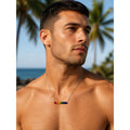 Andrew Christian Rainbow Pride Bar Necklace in Silver with Rainbow Bar — One Size