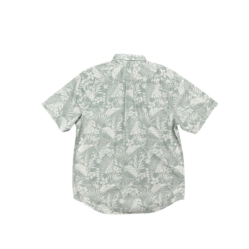 Tommy Bahama Hawaiian Floral Cotton Short Sleeve Camp Shirt in Natural Mint — Size Medium