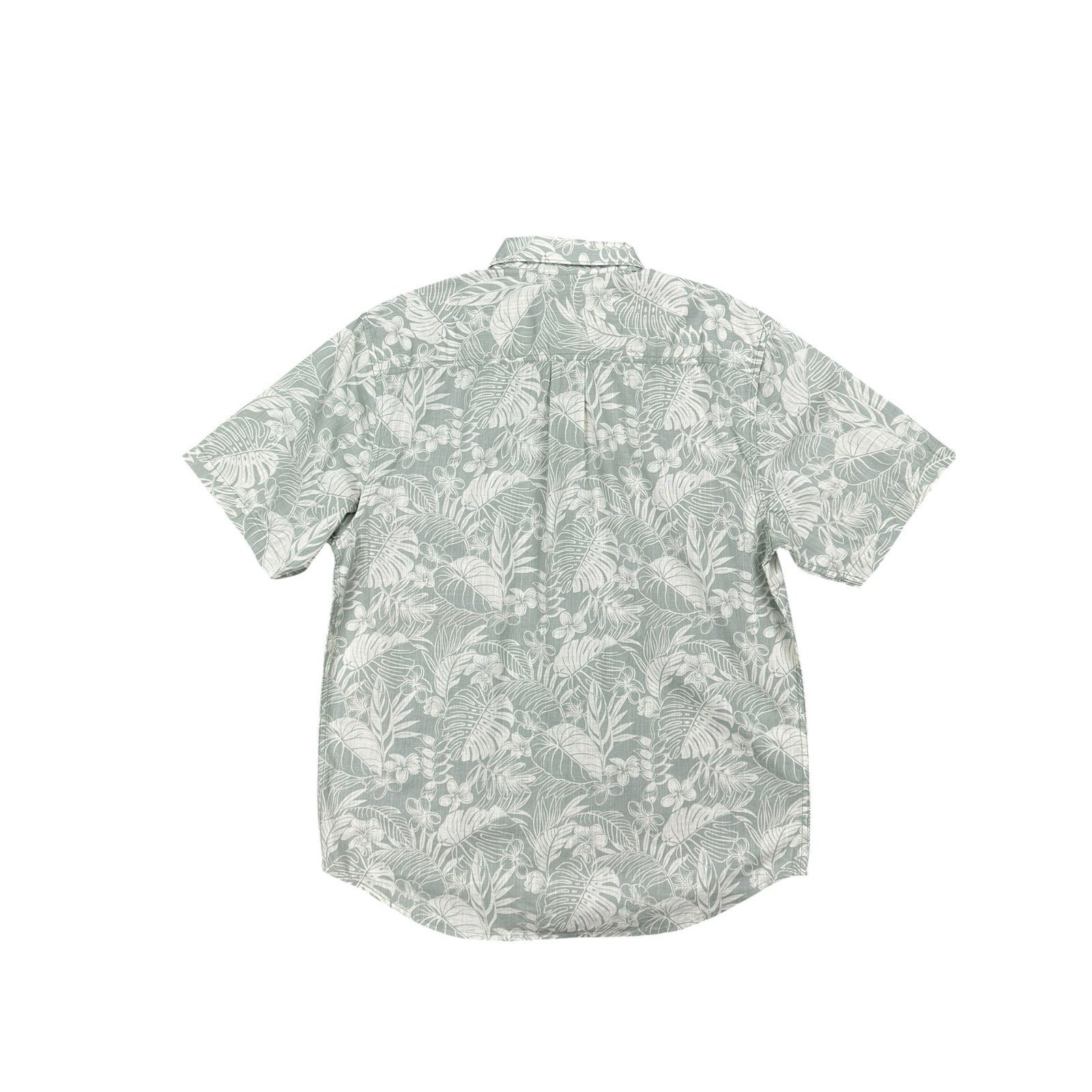 Tommy Bahama Hawaiian Floral Cotton Short Sleeve Camp Shirt in Natural Mint — Size Medium