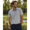 Normal Brand Performance Pique Polo in Grey with Turquoise Stitching — Size Large // Preowned