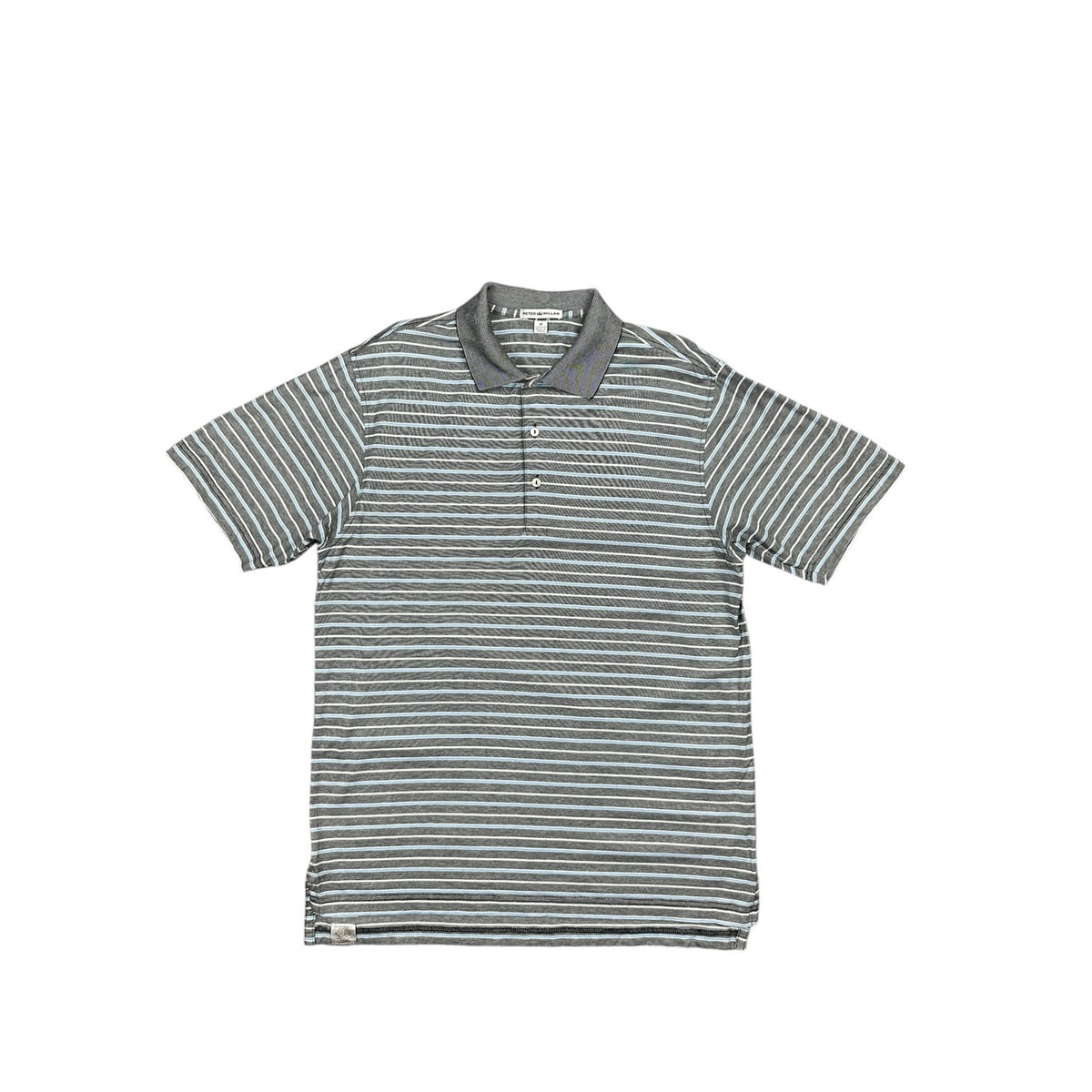 Peter Millar Cotton Jersey Knit Striped Polo — Size Medium // Preowned