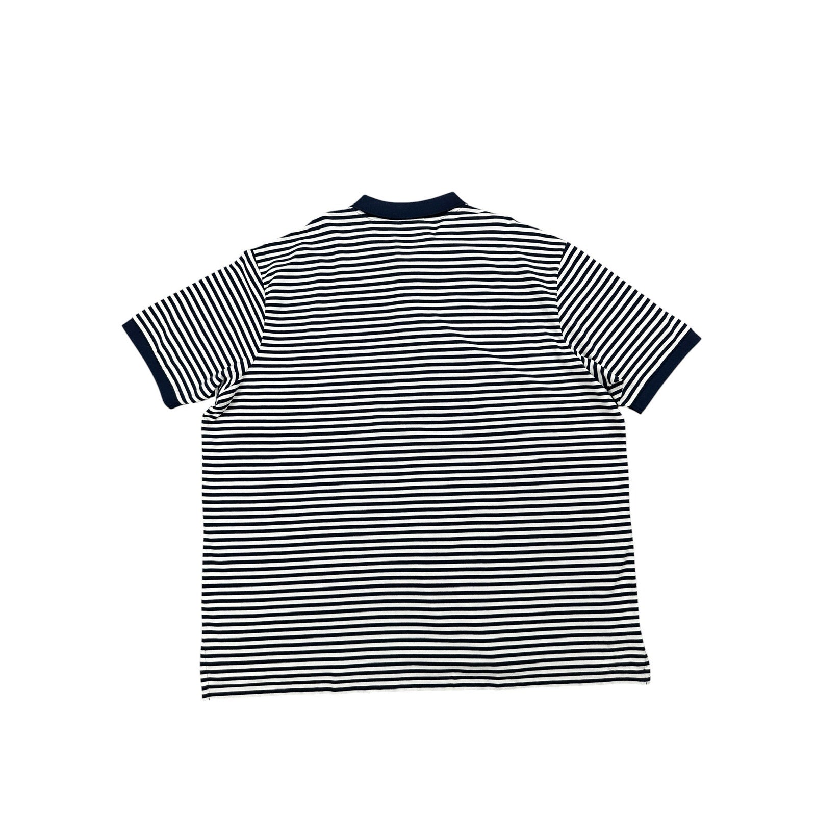 Polo Ralph Lauren Classic Fit Striped Mesh Polo Navy White — 5XB