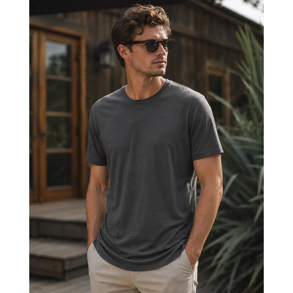 Jack Archer Anytime Modal Tee in Charcoal — Size Medium