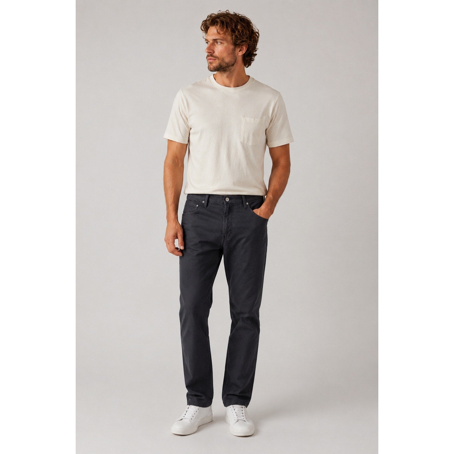 AG Adriano Goldschmied The Graduate Tailored Leg Pant in Super Black — 36x32