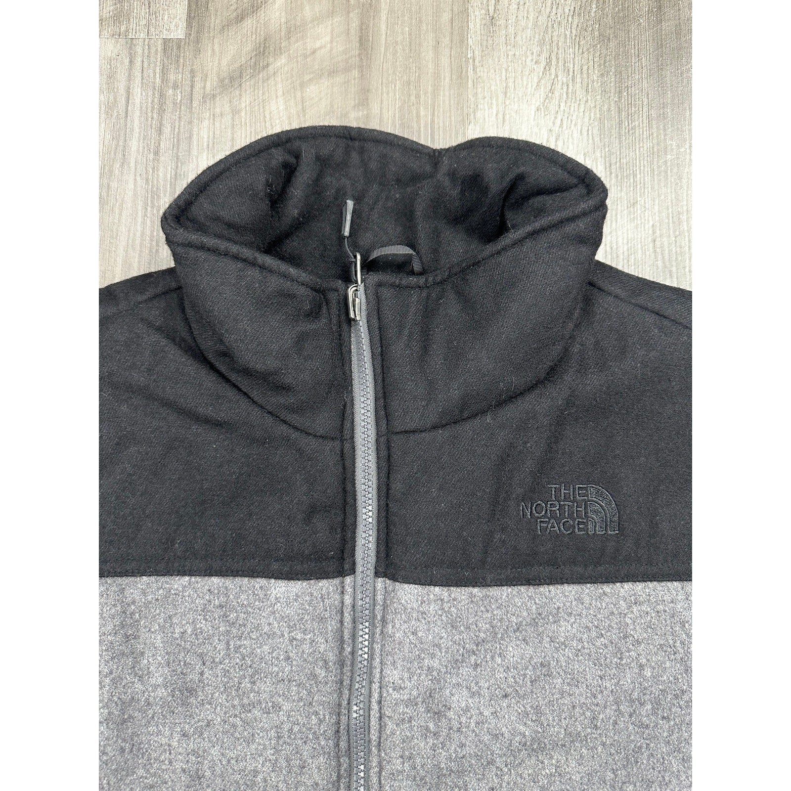 The North Face Wool Blend Retro Utility Vest in Black and Gray — Size Large // Preowned