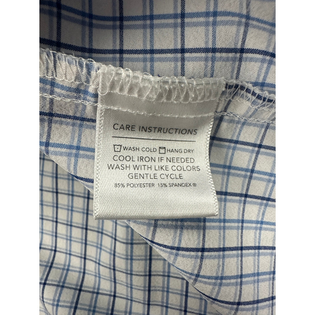 Mizzen+Main Leeward Performance Trim Fit Checkered Long Sleeve Button Down Shirt — Size XL // Preowned