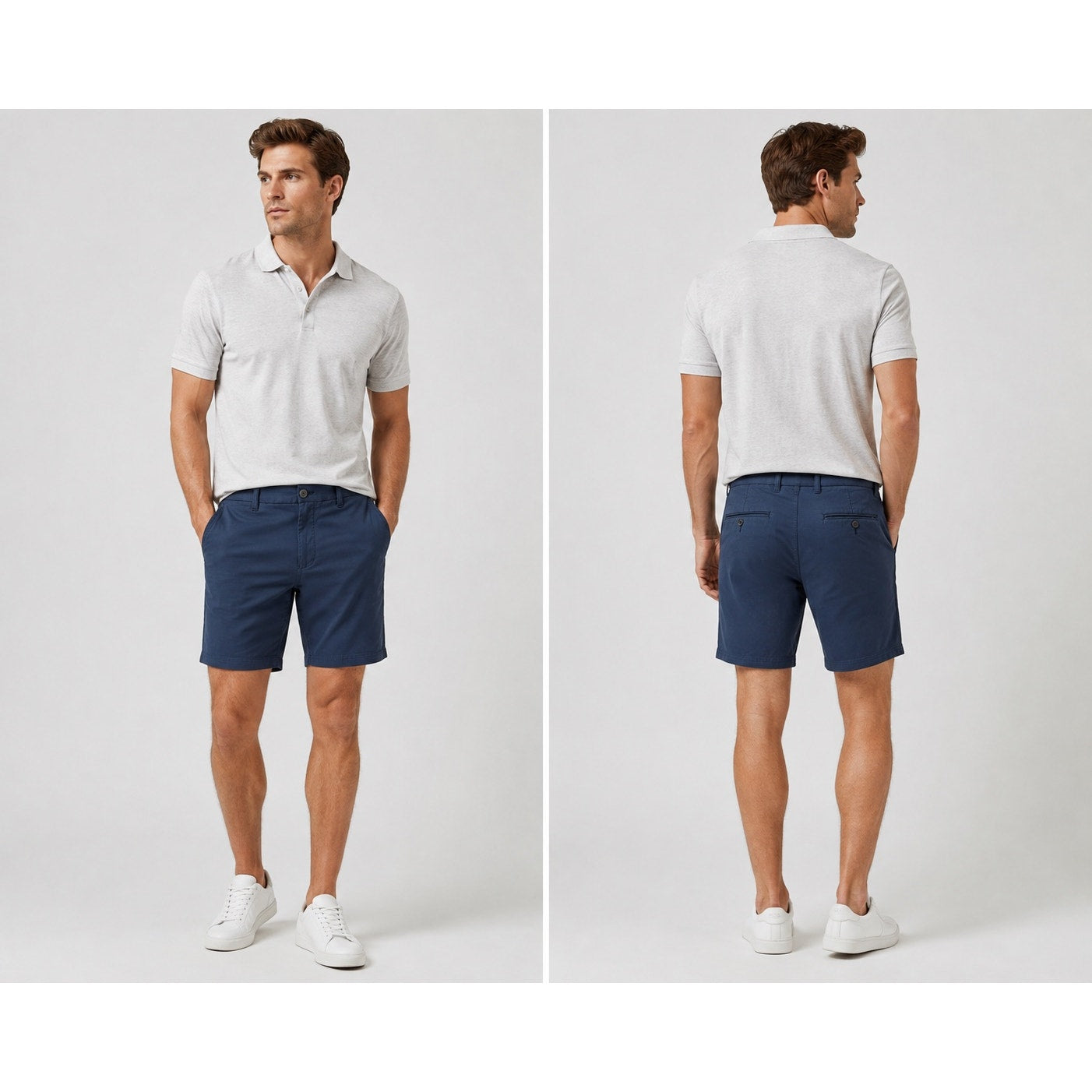 Robert Barakett Ernie Knit Chino Motion Shorts in Navy — Size 38