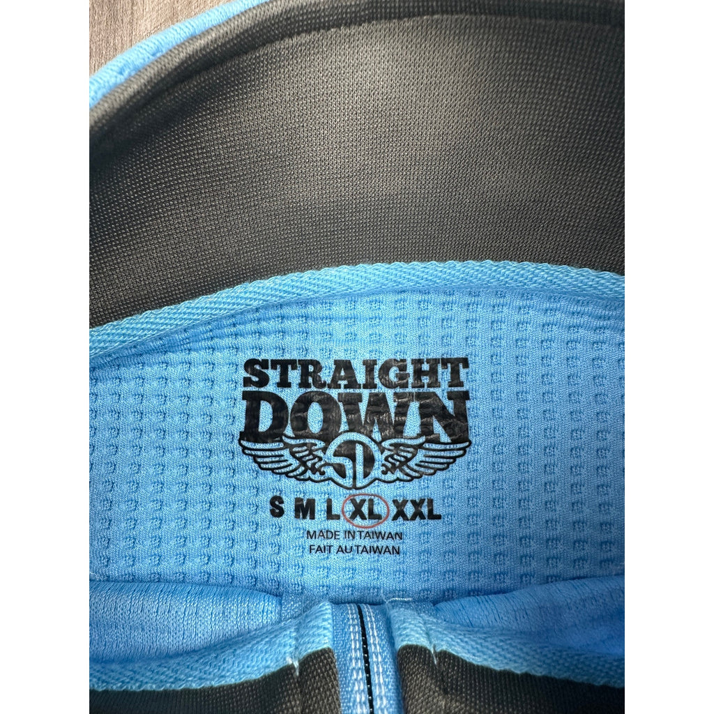 Straight Down Big Horn Golf Optic Quarter Zip Pullover in Alaska Blue — Size XL