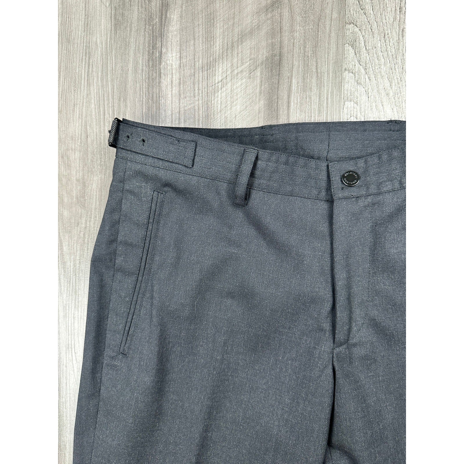 Belstaff FW13 Tailored Made in Italy Wool Trousers with Side Adjusters in Black — Size 46 (US 30) // Preowned