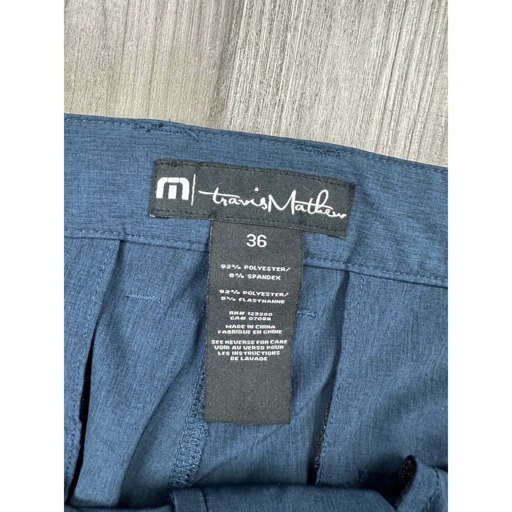 TravisMathew Laddium Performance Golf Chino Pants in Navy — Size 36 // Preowned