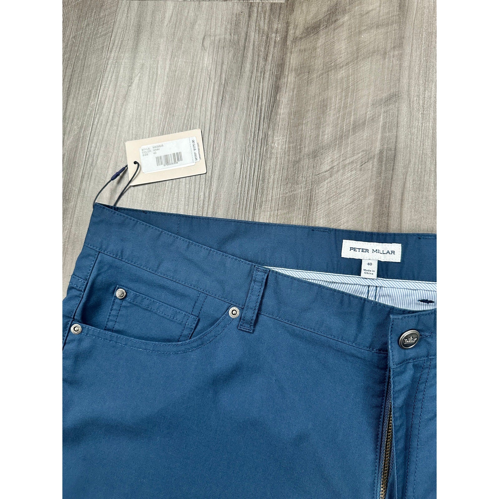 Peter Millar Crown Comfort Five-Pocket Pant in Navy — Size 40