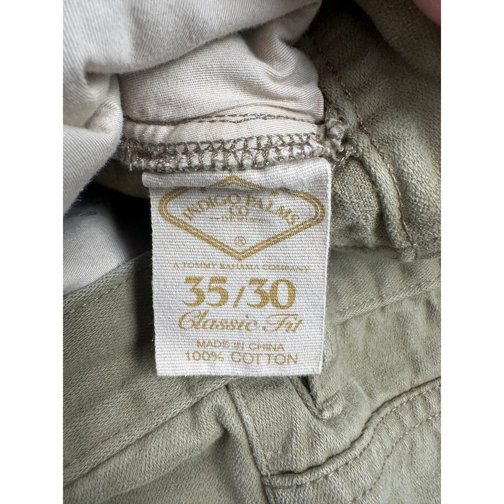 Indigo Palms (by Tommy Bahama) Classic Fit Sueded Brush Twill Cotton Chino Jeans in Tan — Size 35 // Preowned