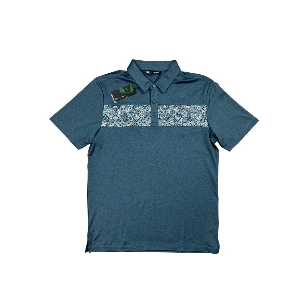 Travis Mathew Good Good Acropolis Golf Polo in Mood Indigo Vintage — Size Medium