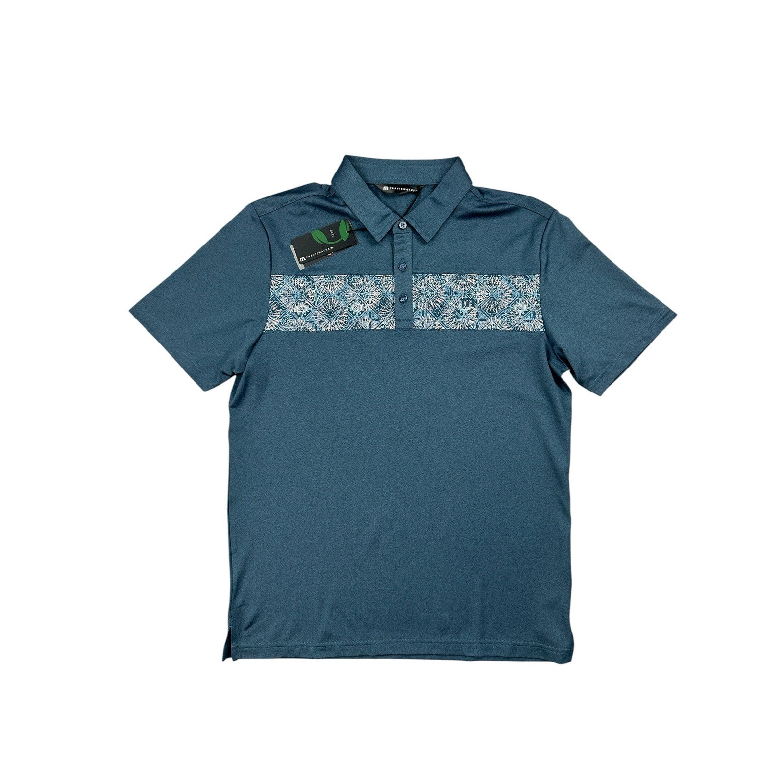 Travis Mathew Good Good Acropolis Golf Polo in Mood Indigo Vintage — Size Medium