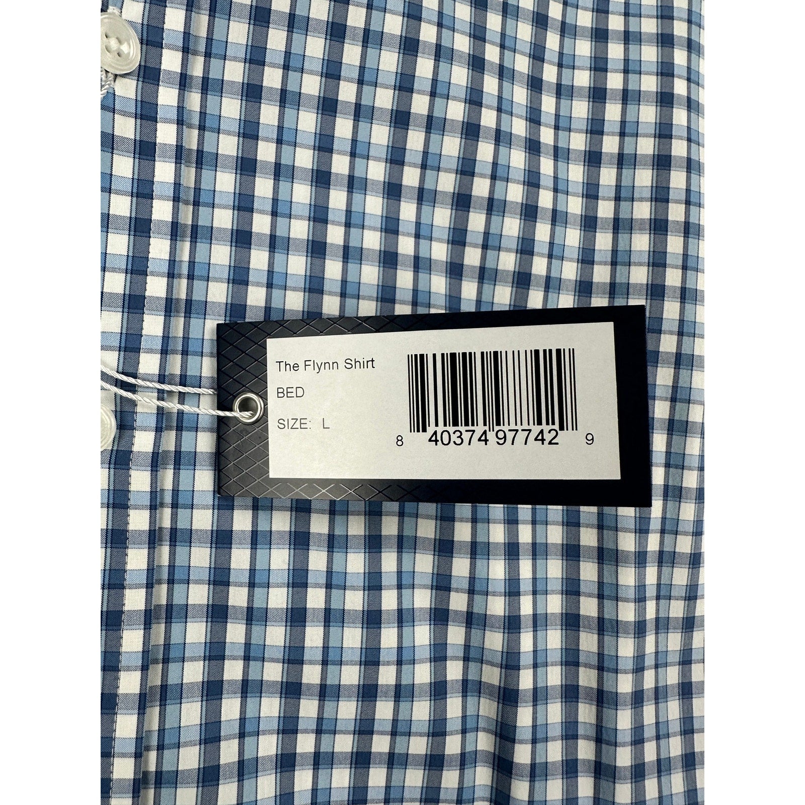 Holderness & Bourne The Flynn Signature Fit Plaid Long Sleeve Shirt in Bedford Blue — Size Large