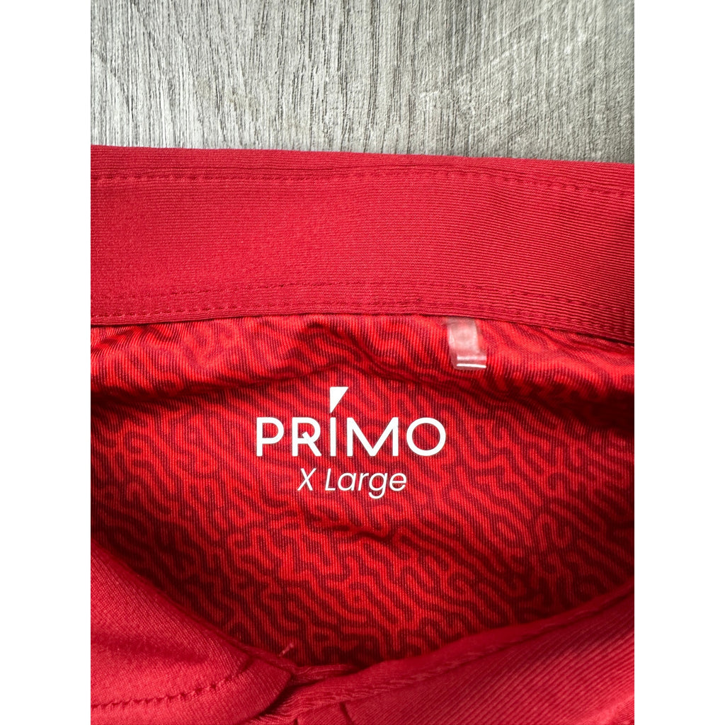 Primo Red Maze Classic Golf Polo in Red and Dark Red — Size XL // Preowned
