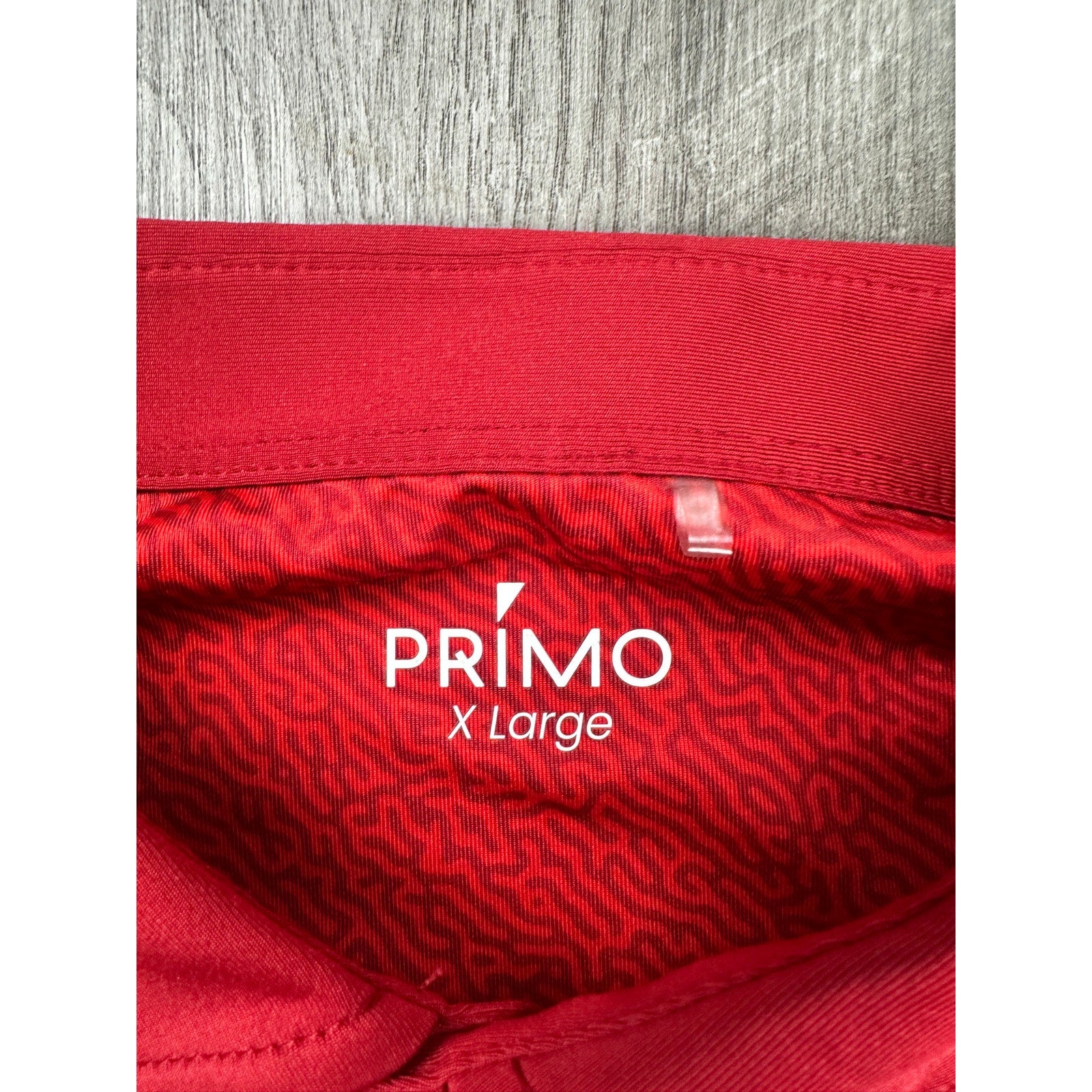 Primo Red Maze Classic Golf Polo in Red and Dark Red — Size XL // Preowned