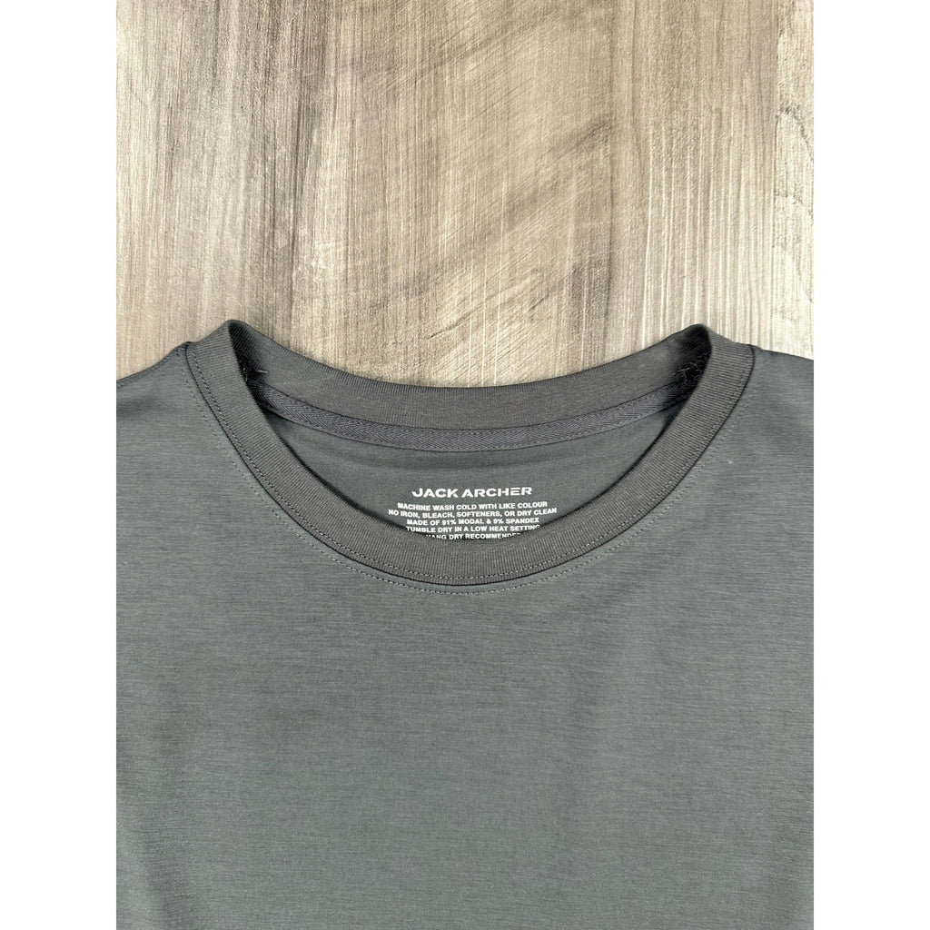 Jack Archer Anytime Modal Tee in Charcoal — Size Medium