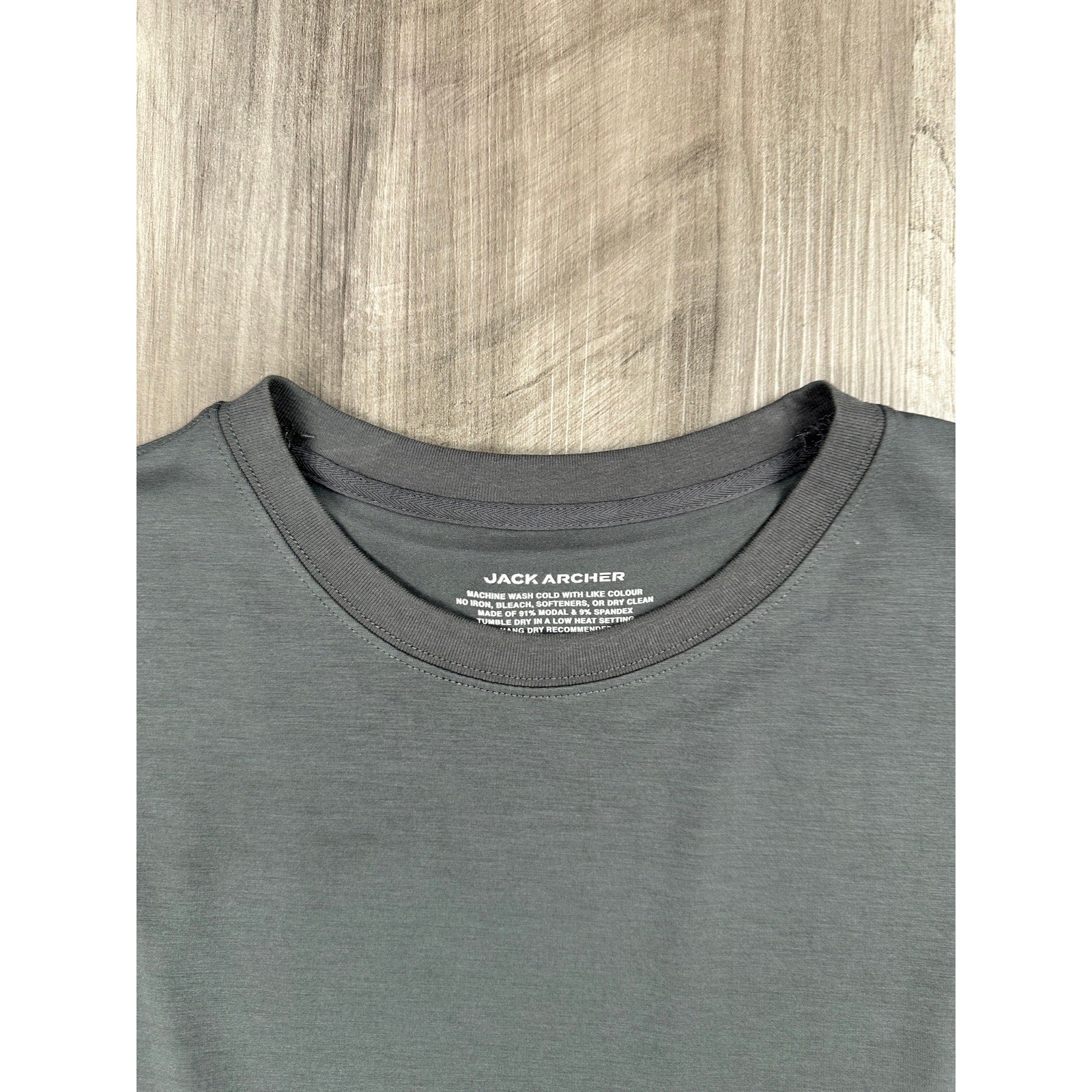 Jack Archer Anytime Modal Tee in Charcoal — Size Medium
