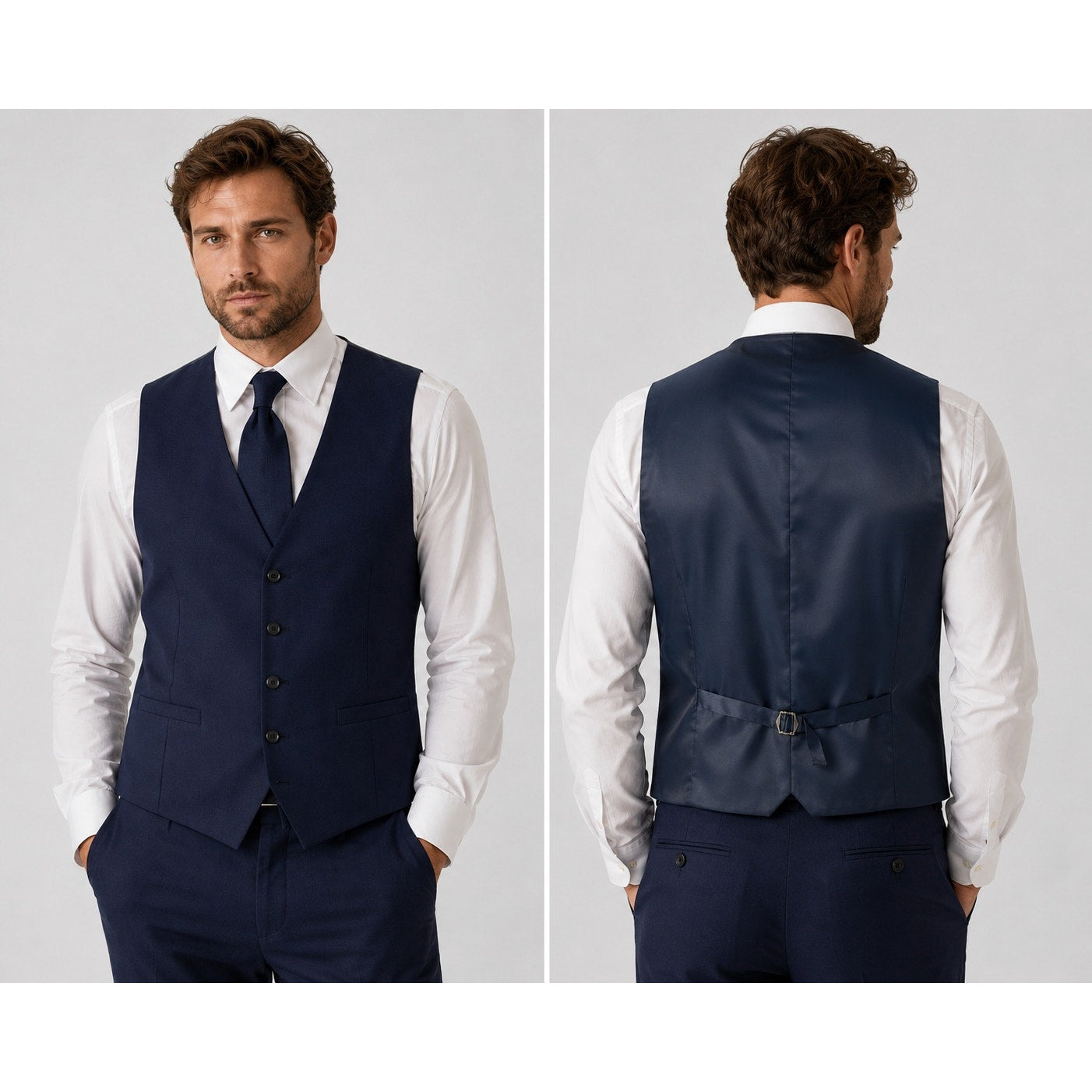 Calvin Klein X Slim Fit Infinite Stretch Vest in Navy — Size Medium