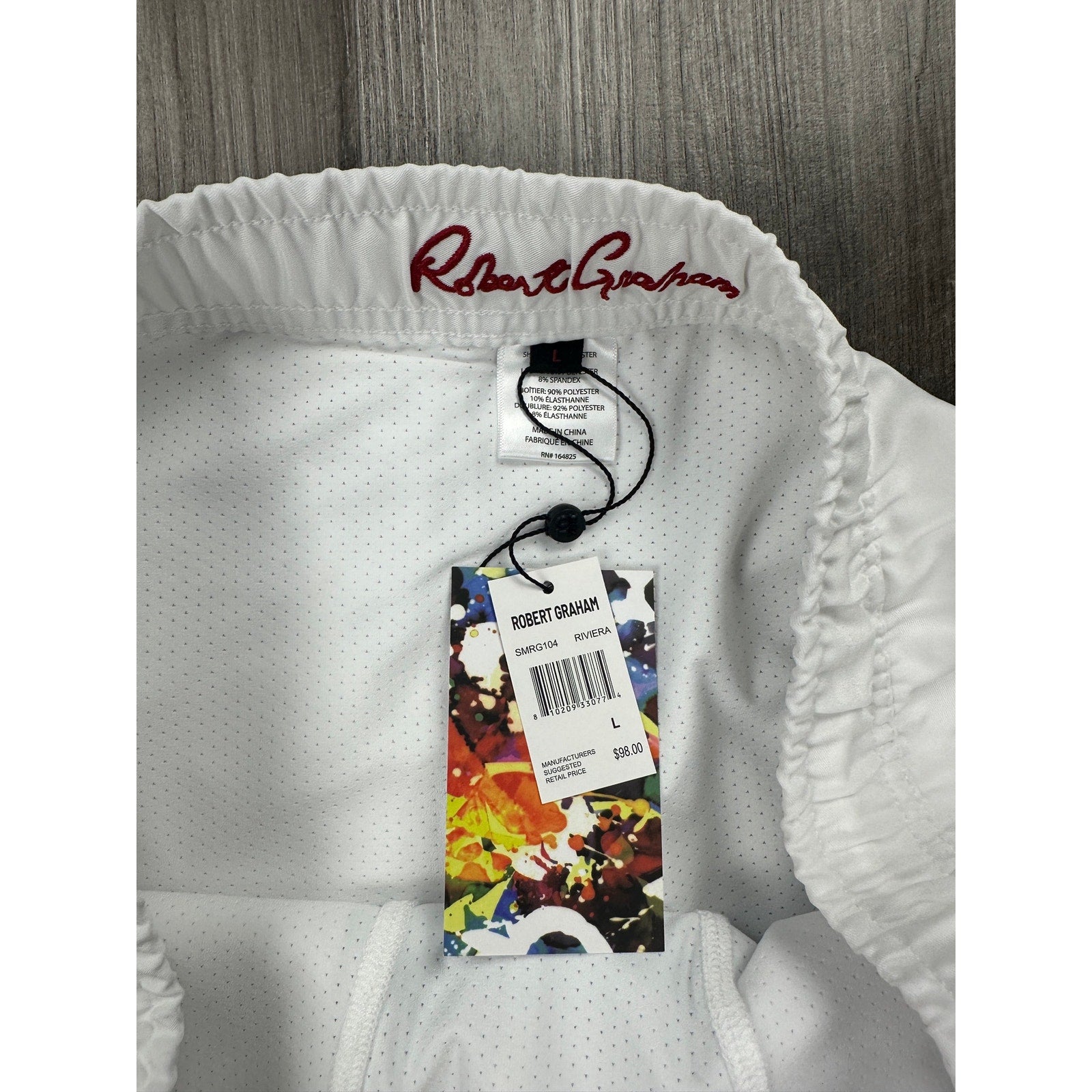 Robert Graham Tropical Palms Swim Trunks Riviera — Size Large