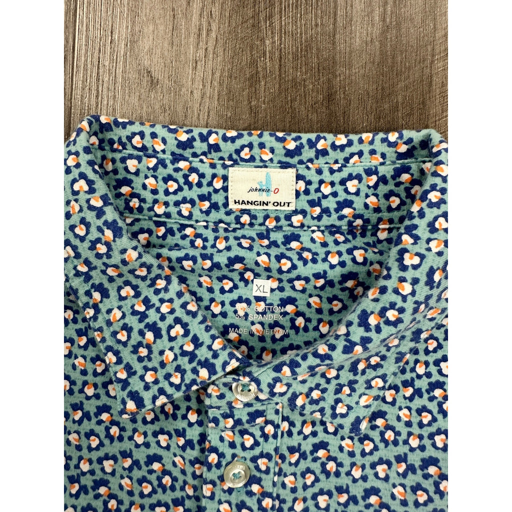 Johnnie-O Cannon Hangin' Out Polo in Barbados Blue — Size XL // Preowned