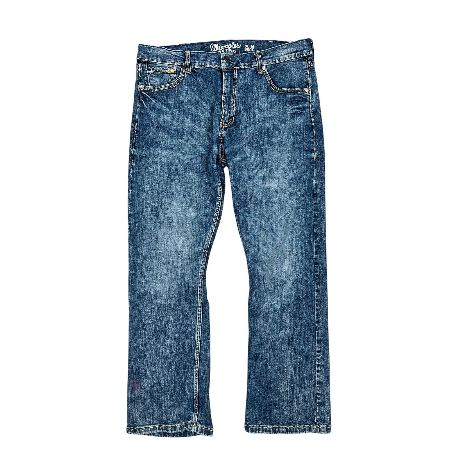 Wrangler Retro Slim Boot Cut Jeans in Layton Blue — Size 36x30 // Preowned