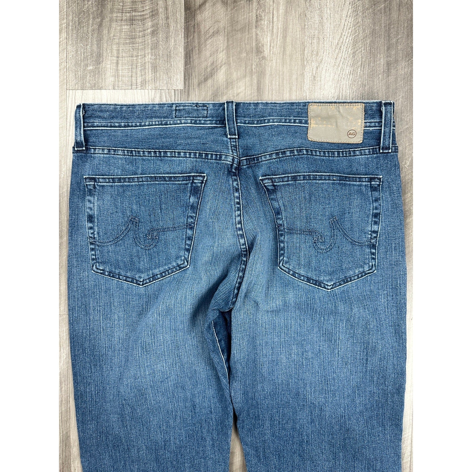 AG Adriano Goldschmied Denim 360 The Graduate Tailored Leg Jean in Blue — Size 36x34 // Preowned