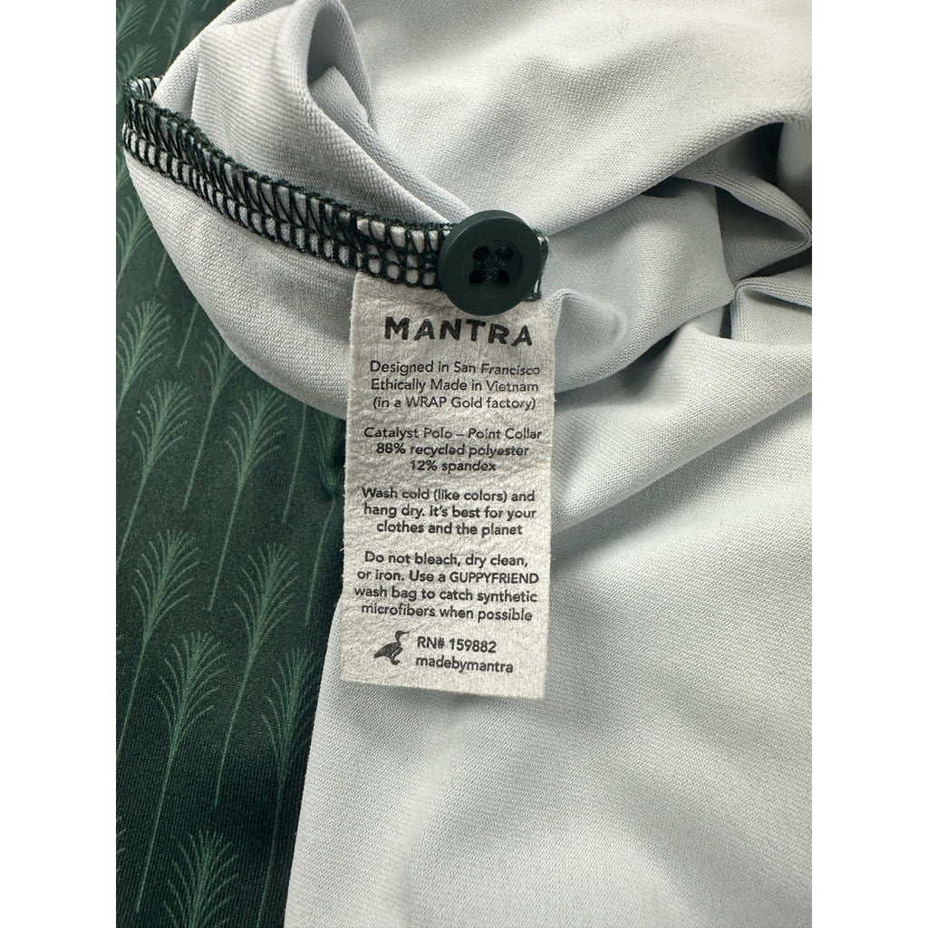 Mantra Catalyst Point Collar Golf Polo in Green — Size XL // Preowned
