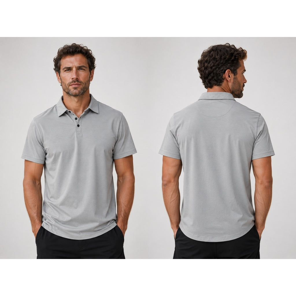 Cuts Pyca Pro Curve Hem Polo Shirt in Gray — Size 2XL // Preowned