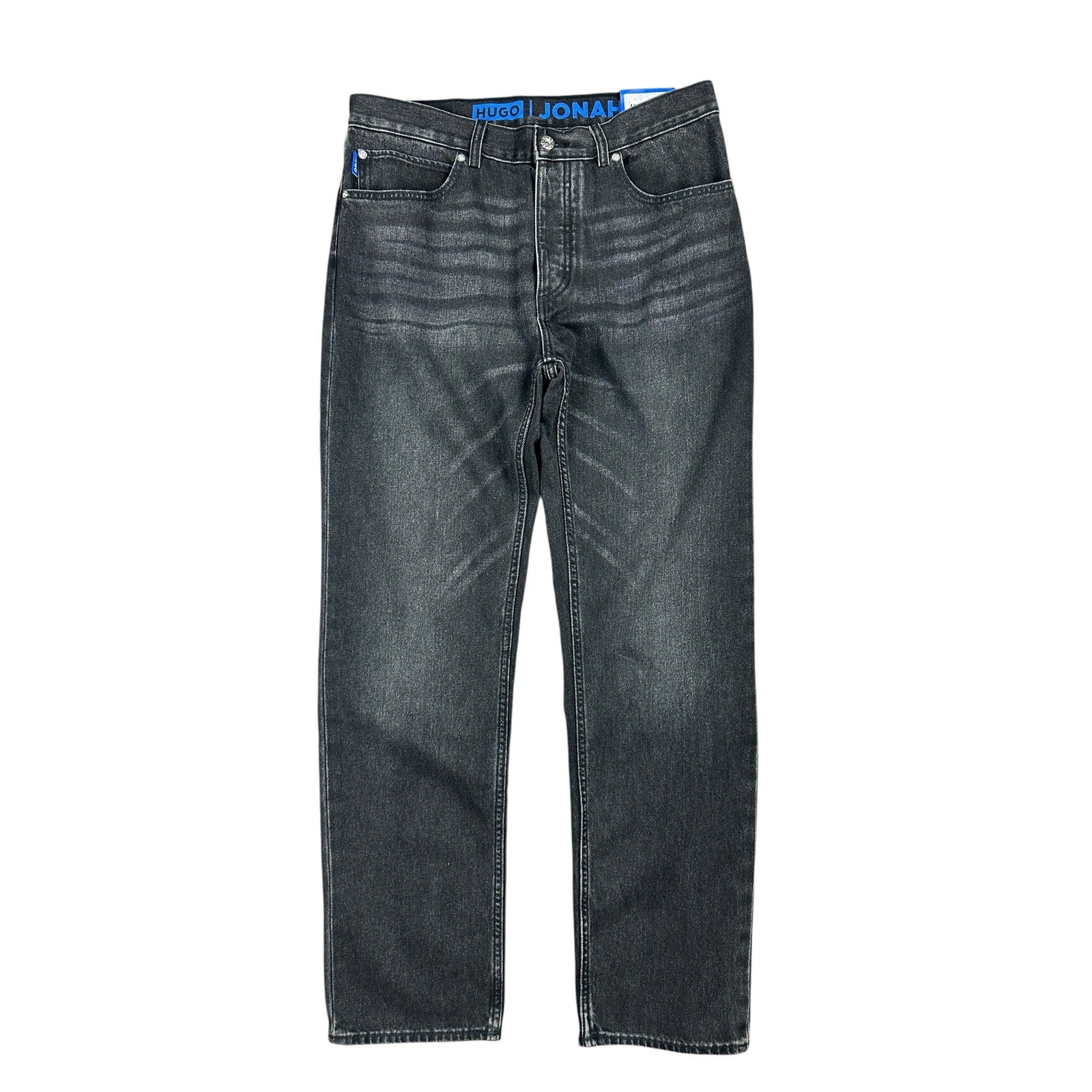 HUGO Jonah Regular Straight Jeans in Black — Size 32x32
