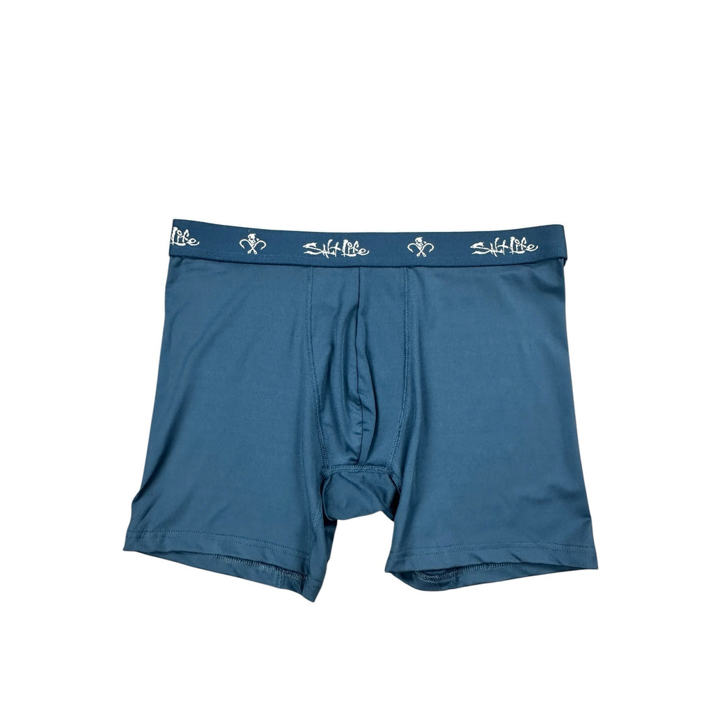Salt Life Micro Stretch Performance Boxer Briefs 4-Pack in Envy — Size Medium