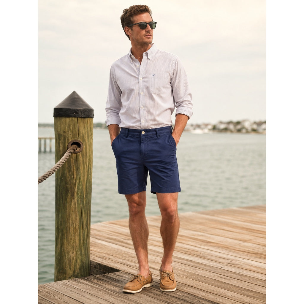 Southern Tide 9-Inch Channel Marker Chino Shorts in Navy — Size 28