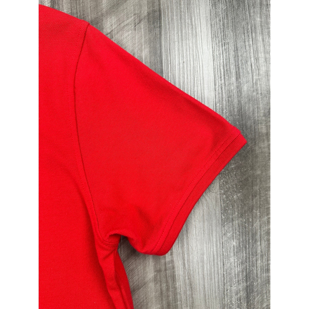 Roberto Cavalli Pique Knit Cotton Polo in Red — Size Large // Preowned
