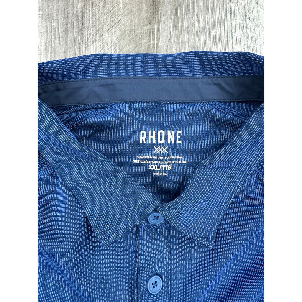 Rhone Delta Pique Performance Polo in Blue — Size 2XL // Preowned